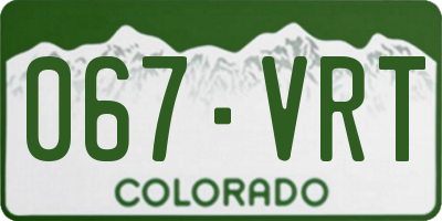CO license plate 067VRT