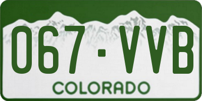 CO license plate 067VVB
