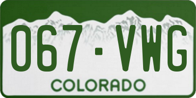 CO license plate 067VWG