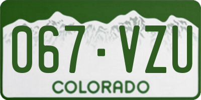 CO license plate 067VZU