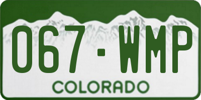 CO license plate 067WMP