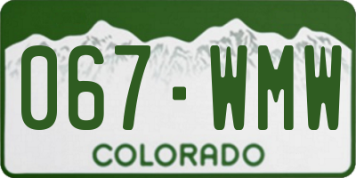 CO license plate 067WMW