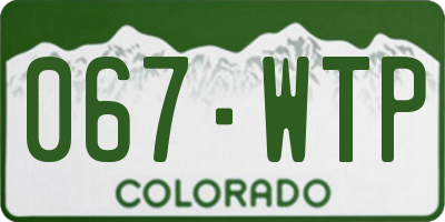 CO license plate 067WTP