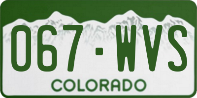 CO license plate 067WVS