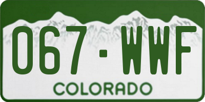 CO license plate 067WWF