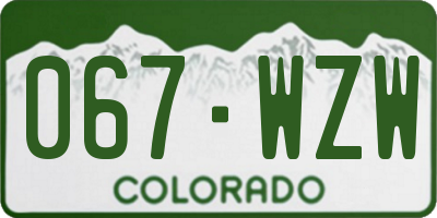 CO license plate 067WZW
