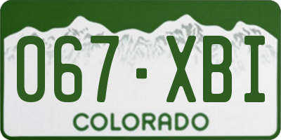 CO license plate 067XBI