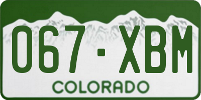 CO license plate 067XBM