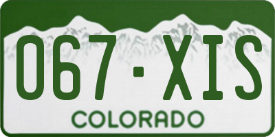 CO license plate 067XIS