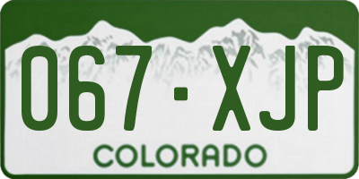CO license plate 067XJP