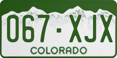 CO license plate 067XJX