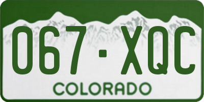 CO license plate 067XQC