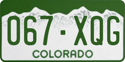 CO license plate 067XQG