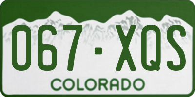 CO license plate 067XQS