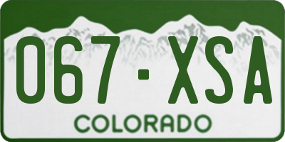 CO license plate 067XSA