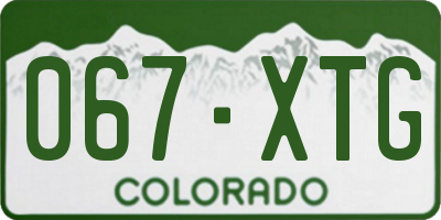 CO license plate 067XTG