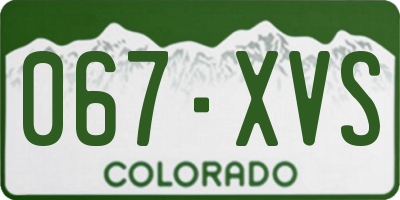CO license plate 067XVS