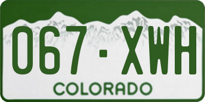 CO license plate 067XWH