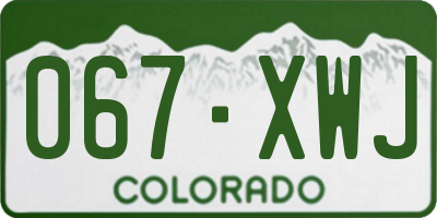 CO license plate 067XWJ