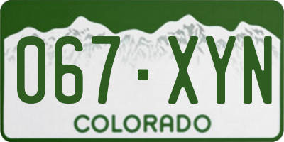 CO license plate 067XYN