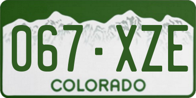 CO license plate 067XZE