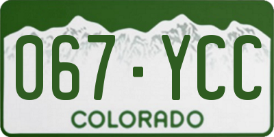 CO license plate 067YCC