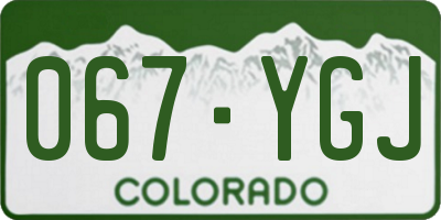 CO license plate 067YGJ