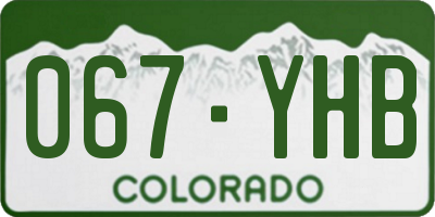 CO license plate 067YHB