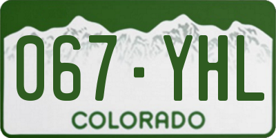 CO license plate 067YHL
