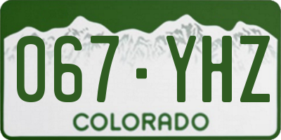 CO license plate 067YHZ