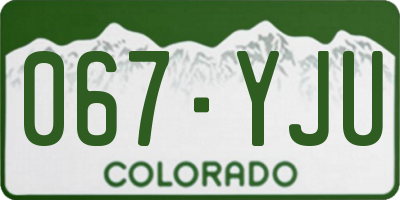 CO license plate 067YJU