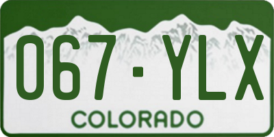 CO license plate 067YLX