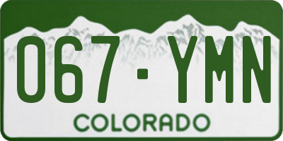 CO license plate 067YMN