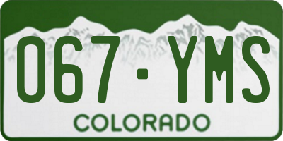 CO license plate 067YMS