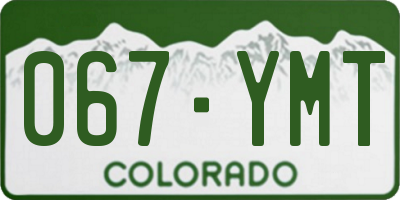 CO license plate 067YMT