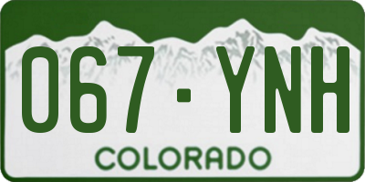 CO license plate 067YNH