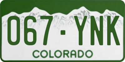 CO license plate 067YNK