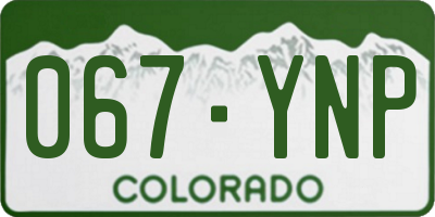 CO license plate 067YNP