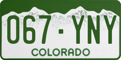 CO license plate 067YNY