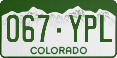 CO license plate 067YPL