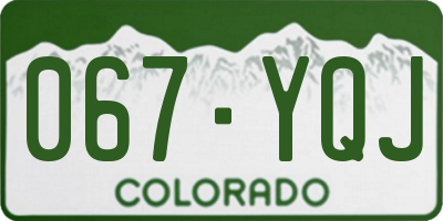 CO license plate 067YQJ