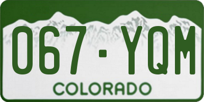 CO license plate 067YQM