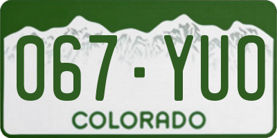 CO license plate 067YUO