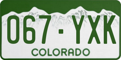 CO license plate 067YXK
