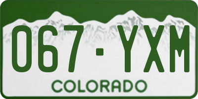 CO license plate 067YXM