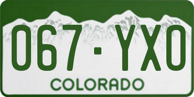 CO license plate 067YXO