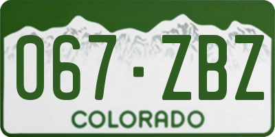 CO license plate 067ZBZ