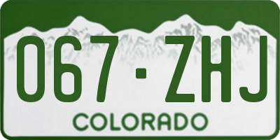 CO license plate 067ZHJ
