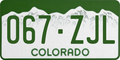 CO license plate 067ZJL