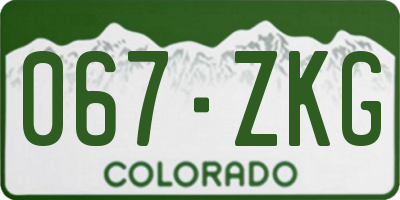 CO license plate 067ZKG